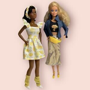 Strawberry Shortcake LEMON MERINGUE Clothing Outfits Unboxed & 2 Barbie Dolls